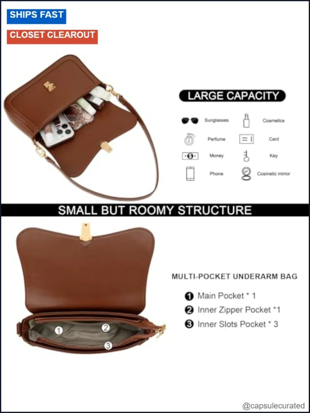 Faux Leather Mini Hobo Shoulder Bag with Detachable Straps